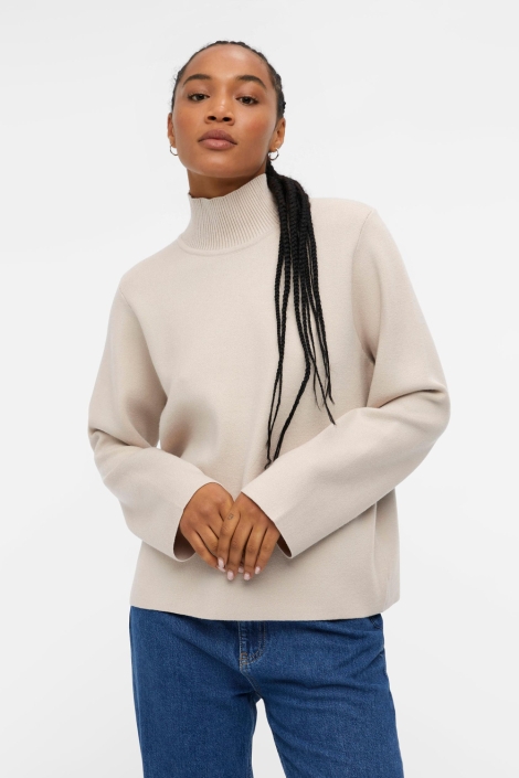 Object beige dames trui