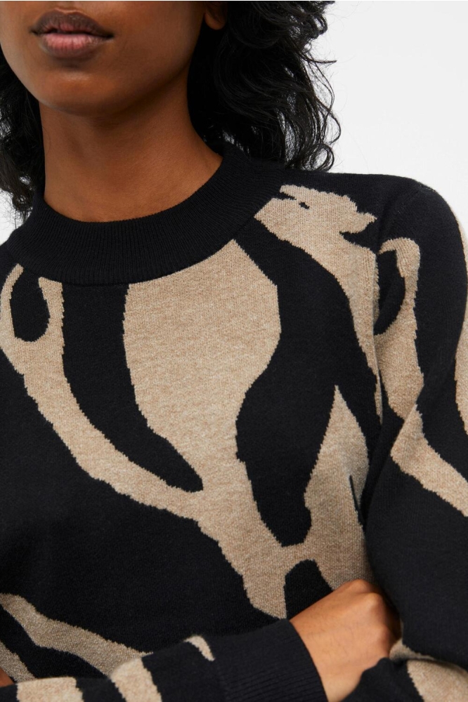 Object zwarte dames trui