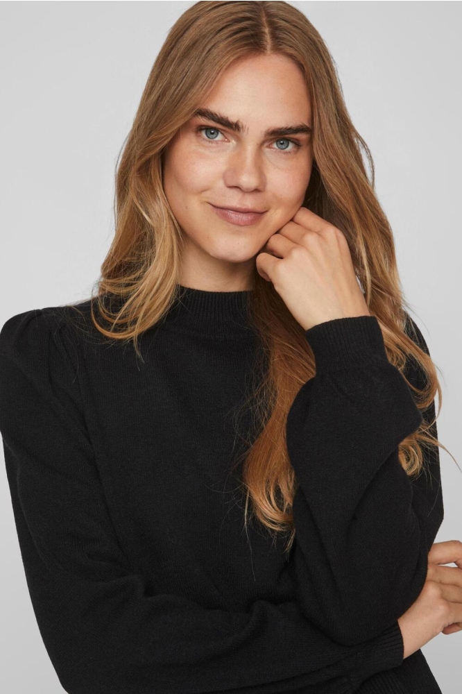 Vila zwarte dames trui | Close up