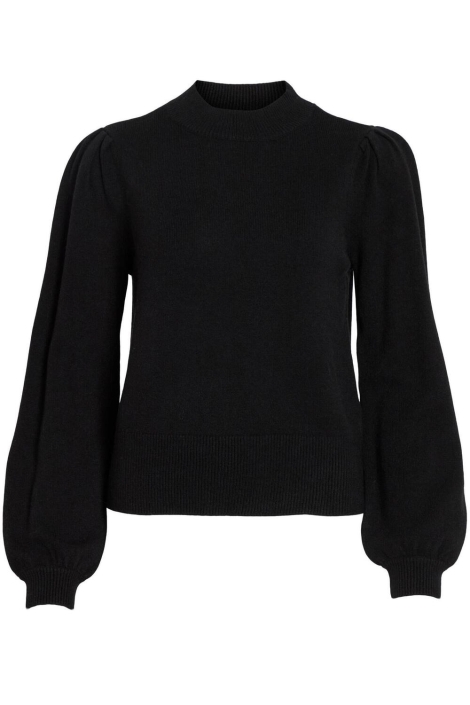 Vila zwarte dames trui | Vooraanzicht