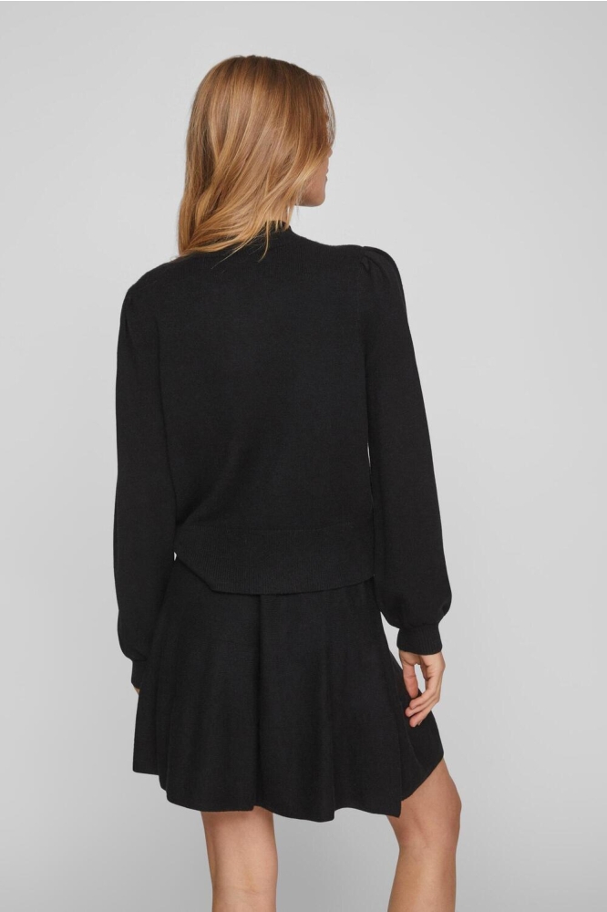 Vila zwarte dames trui | Model achteraanzicht