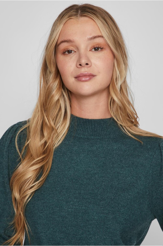 Vila groene dames trui | Close up