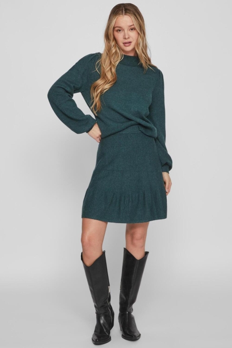 Vila groene dames trui | Model vooraanzicht