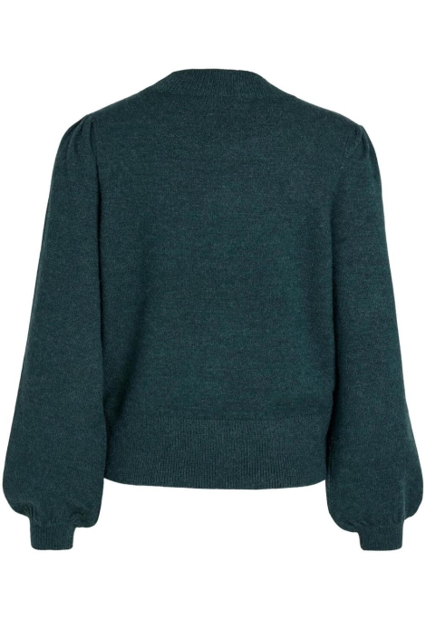 Vila groene dames trui | Achteraanzicht