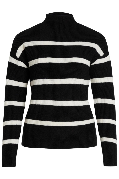 Vila zwarte dames trui | Vooraanzicht