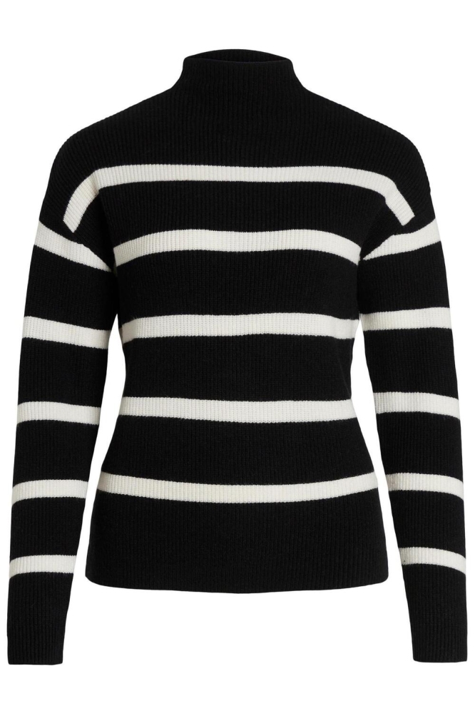 Vila zwarte dames trui | Vooraanzicht