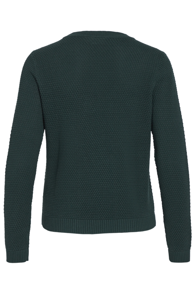 Vila groene dames trui | Achteraanzicht