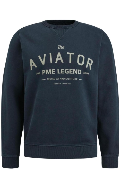 PME legend blauwe heren sweater | Vooraanzicht