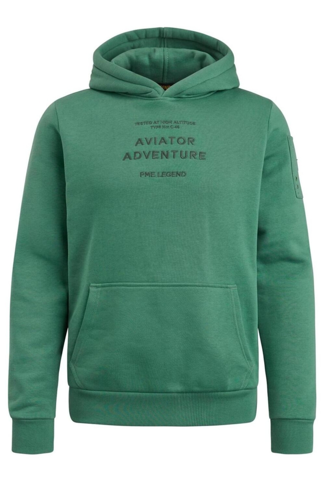 PME legend groene heren sweater | Vooraanzicht