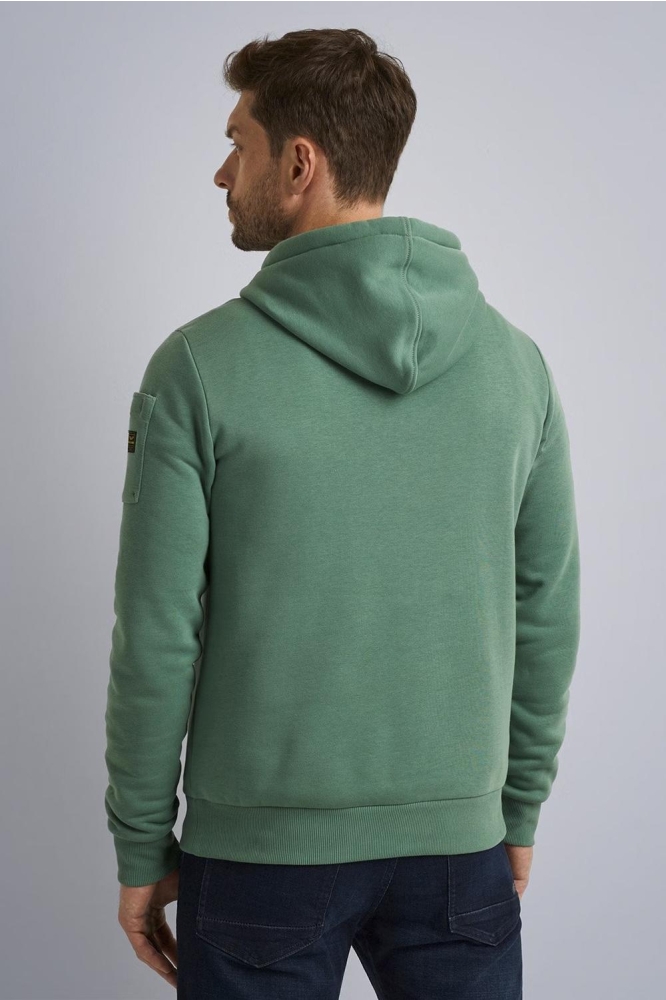PME legend groene heren sweater | Model achteraanzicht