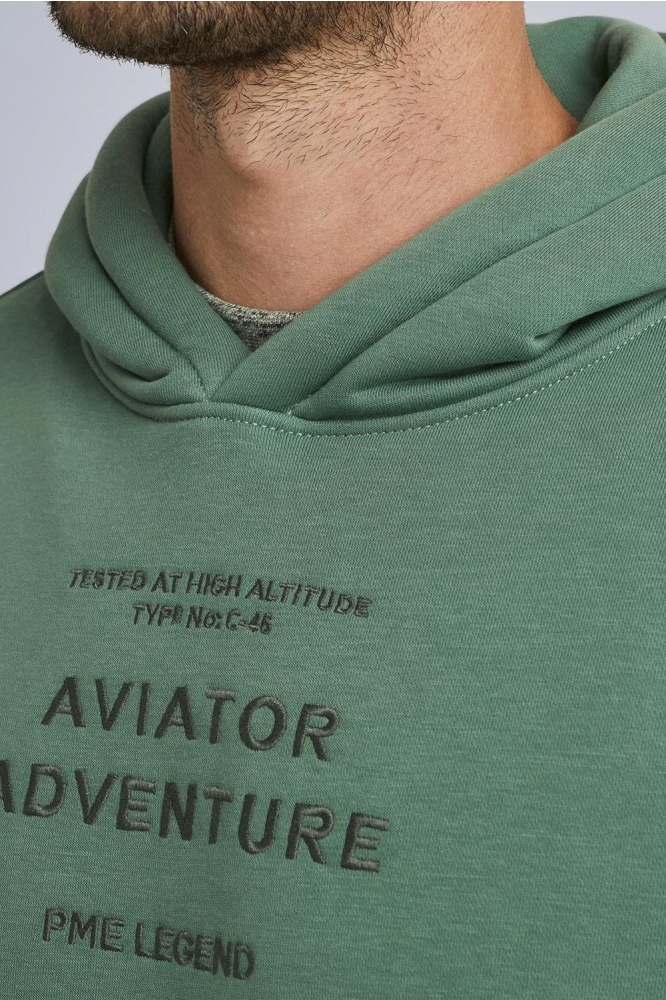 PME legend groene heren sweater | Close up