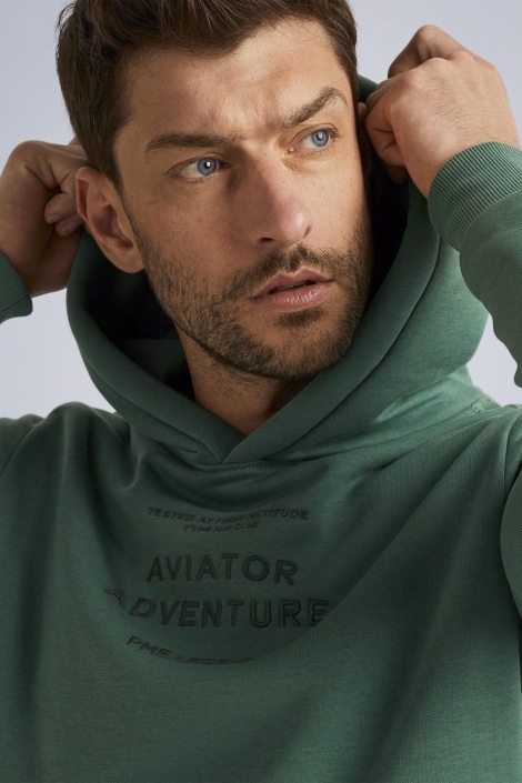 PME legend groene heren sweater | Close up