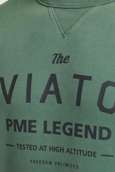 PME legend groene heren sweater | Close up