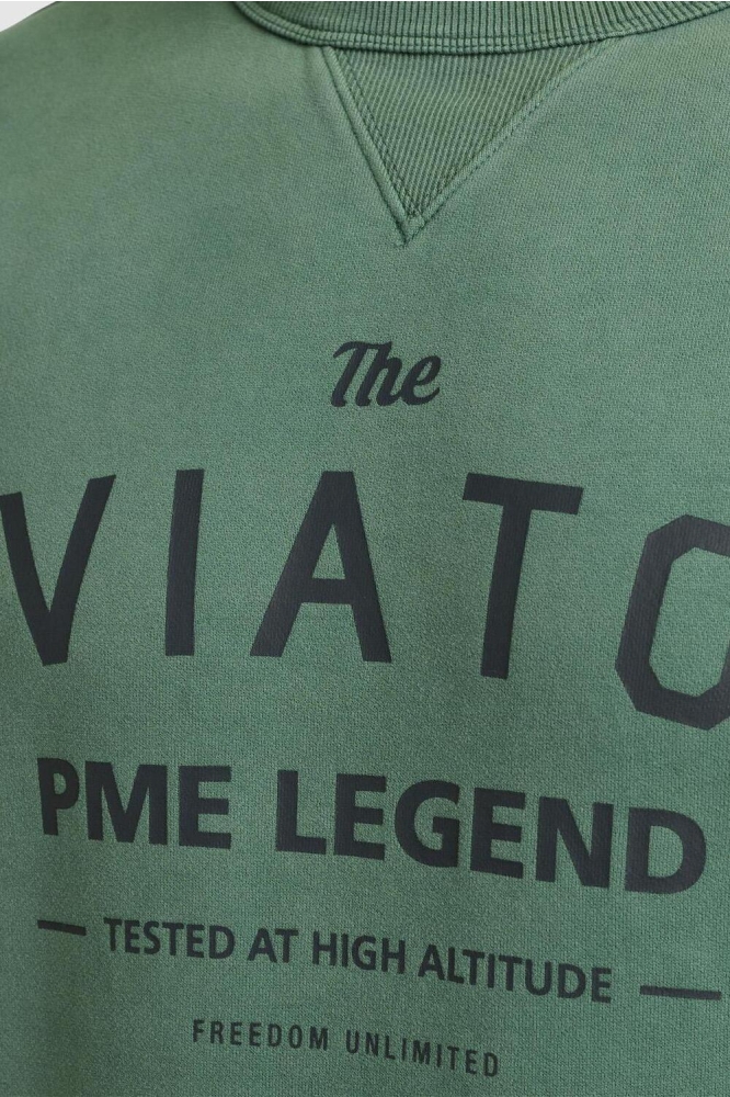 PME legend groene heren sweater | Close up
