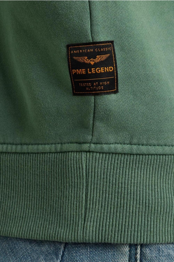 PME legend groene heren sweater | Close up