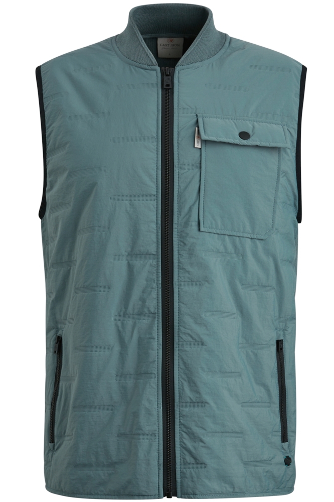 Cast Iron blauwe heren jas | Vooraanzicht