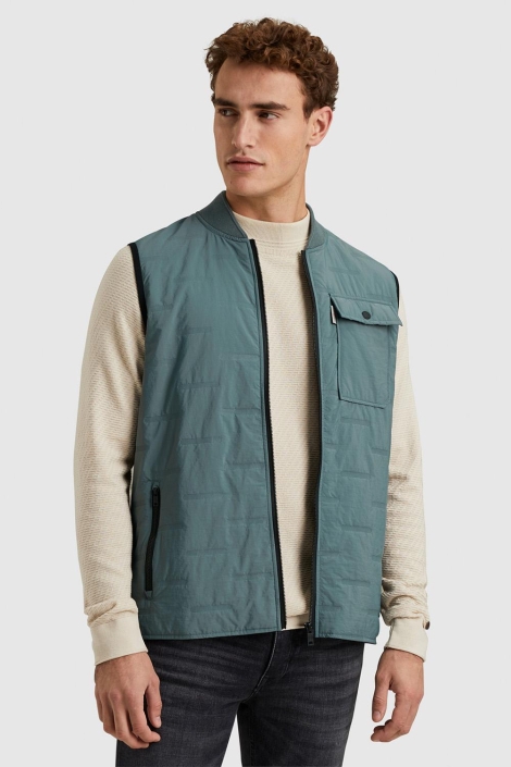 Cast Iron blauwe heren jas | Model zijaanzicht