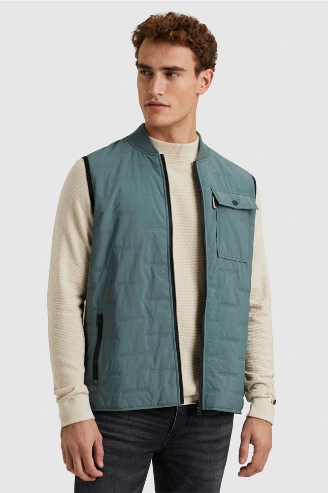 Cast Iron blauwe heren jas | Model zijaanzicht