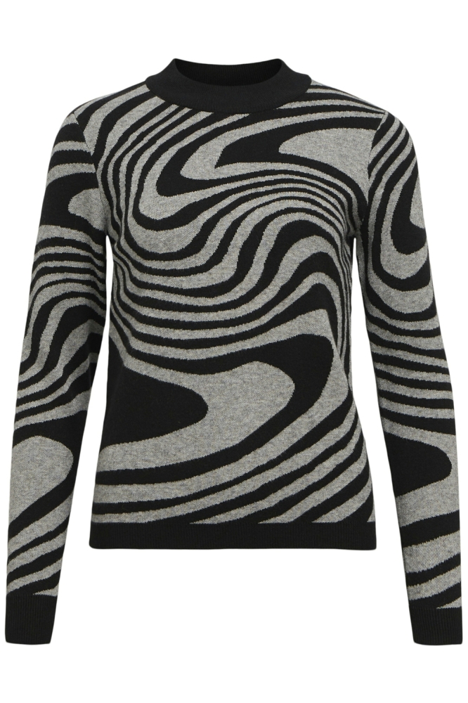 Object zwarte dames trui | Vooraanzicht