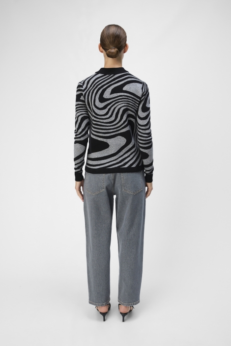 Object zwarte dames trui | Model