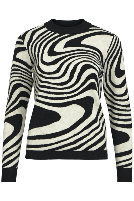 Object zwarte dames trui | Vooraanzicht