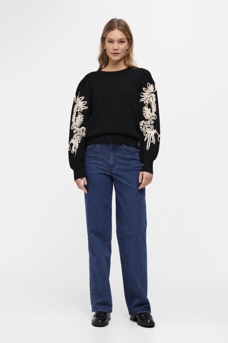 Object zwarte dames trui | Model