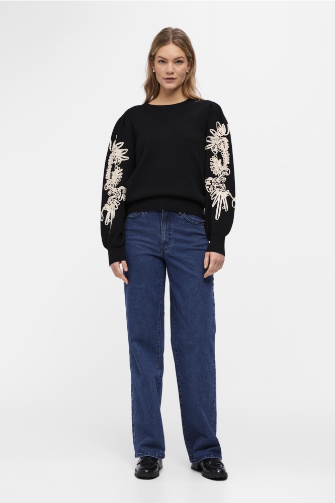 Object zwarte dames trui | Model