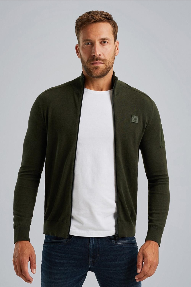 PME legend groene heren vest | Model vooraanzicht
