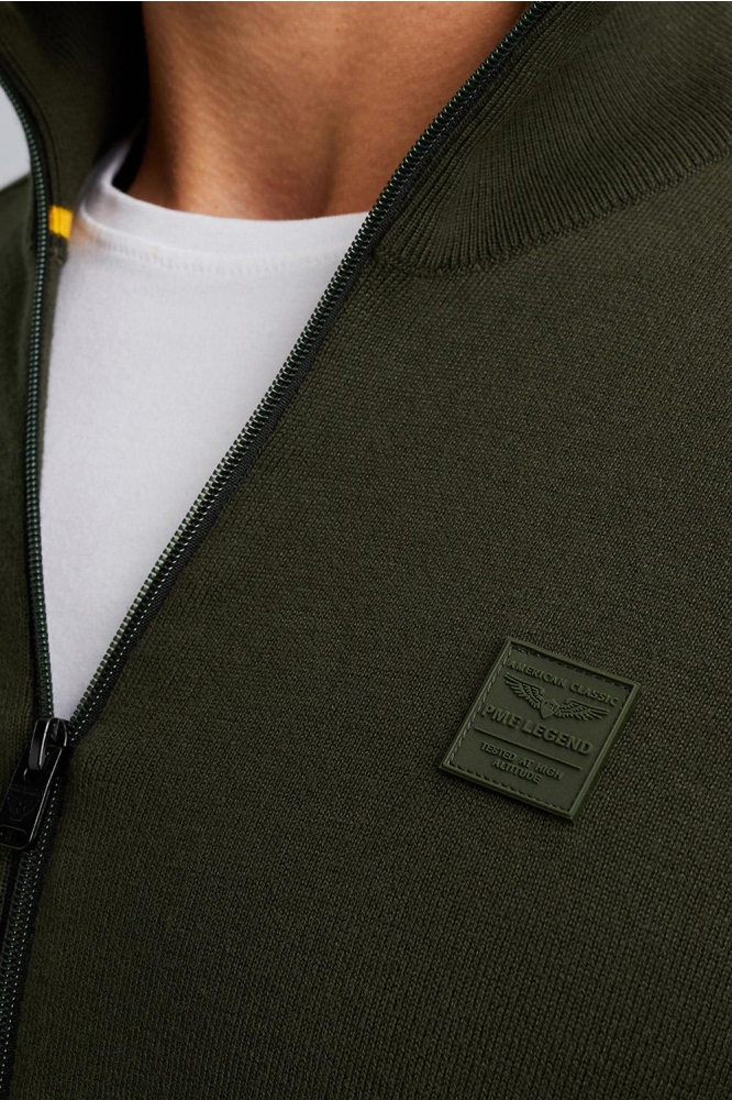 PME legend groene heren vest | Close up