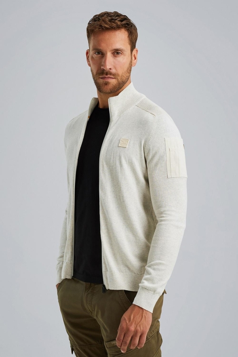 PME legend ecru heren vest | Model vooraanzicht