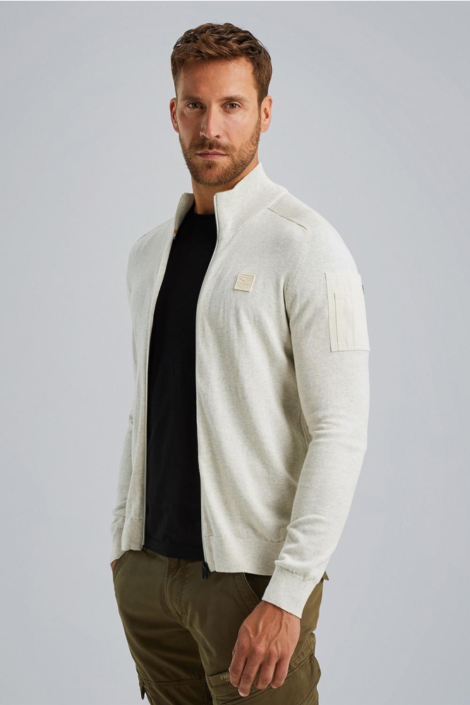 PME legend ecru heren vest | Model vooraanzicht