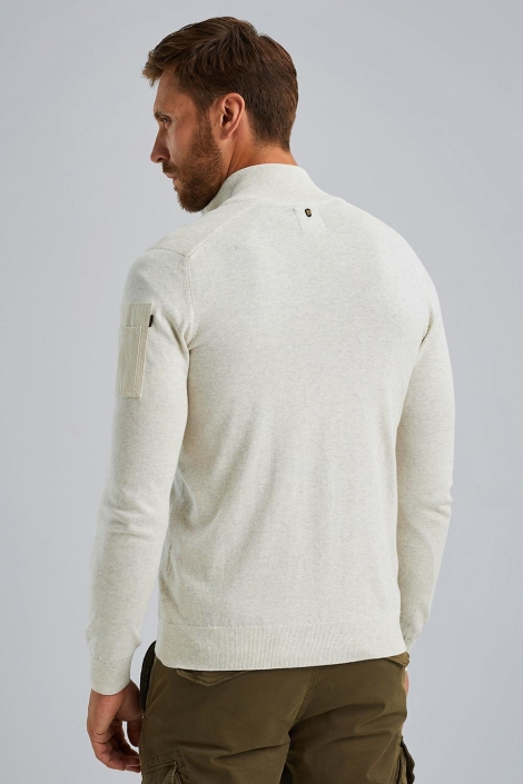 PME legend ecru heren vest | Model vooraanzicht