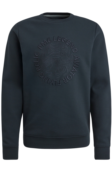 PME legend blauwe heren sweater | Vooraanzicht