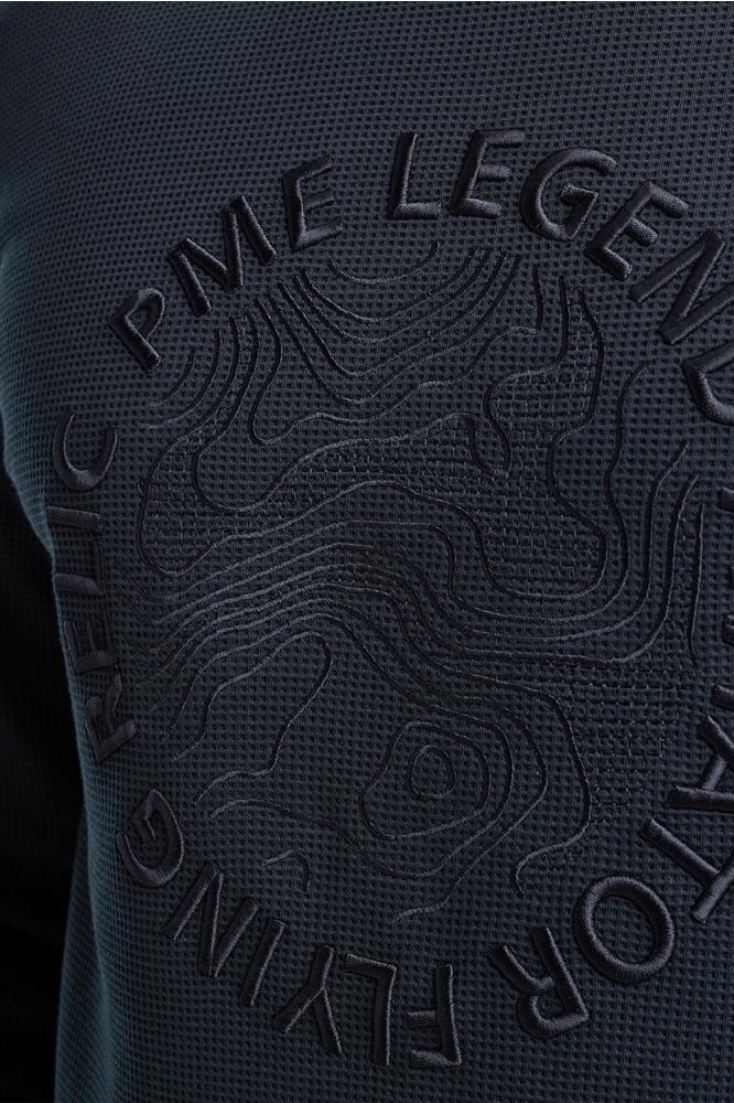 PME legend blauwe heren sweater | Close up