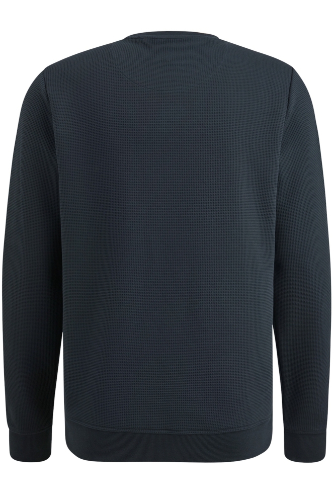 PME legend blauwe heren sweater | Achteraanzicht