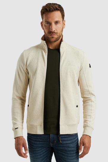 PME legend ZIP SWEAT JACKET PSW2408424 7013 BONE WHITE