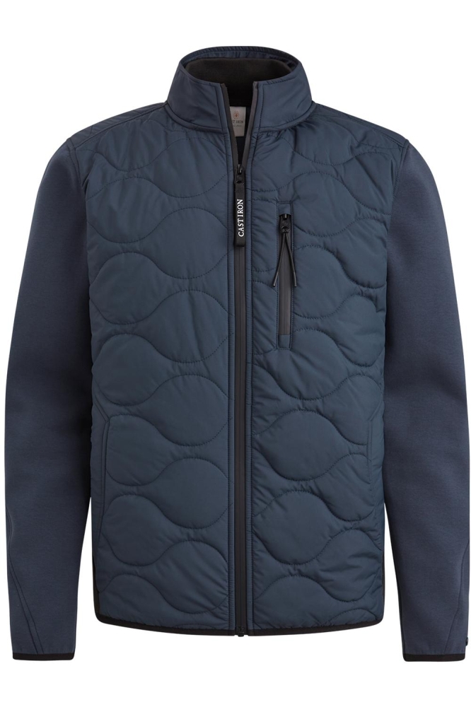 Cast Iron blauwe heren vest | Vooraanzicht