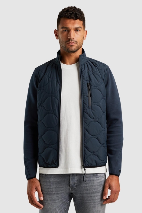 Cast Iron blauwe heren vest | Model vooraanzicht