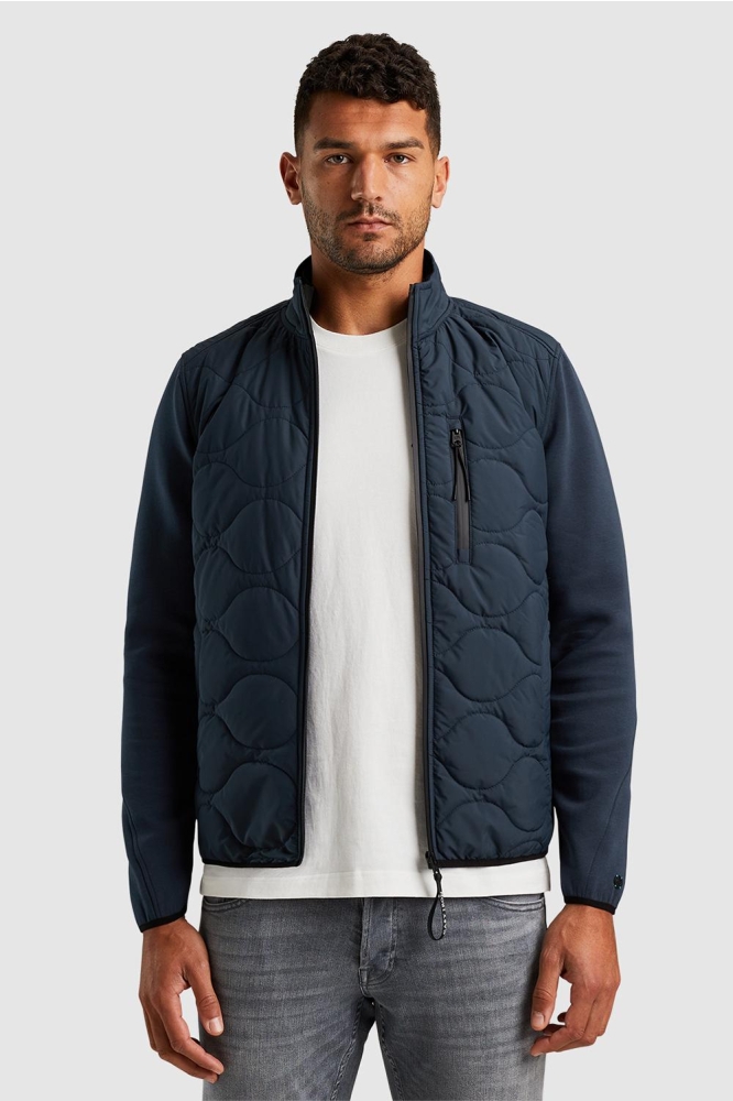 Cast Iron blauwe heren vest | Model vooraanzicht