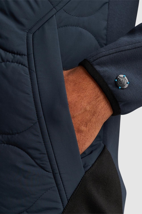 Cast Iron blauwe heren vest | Close up