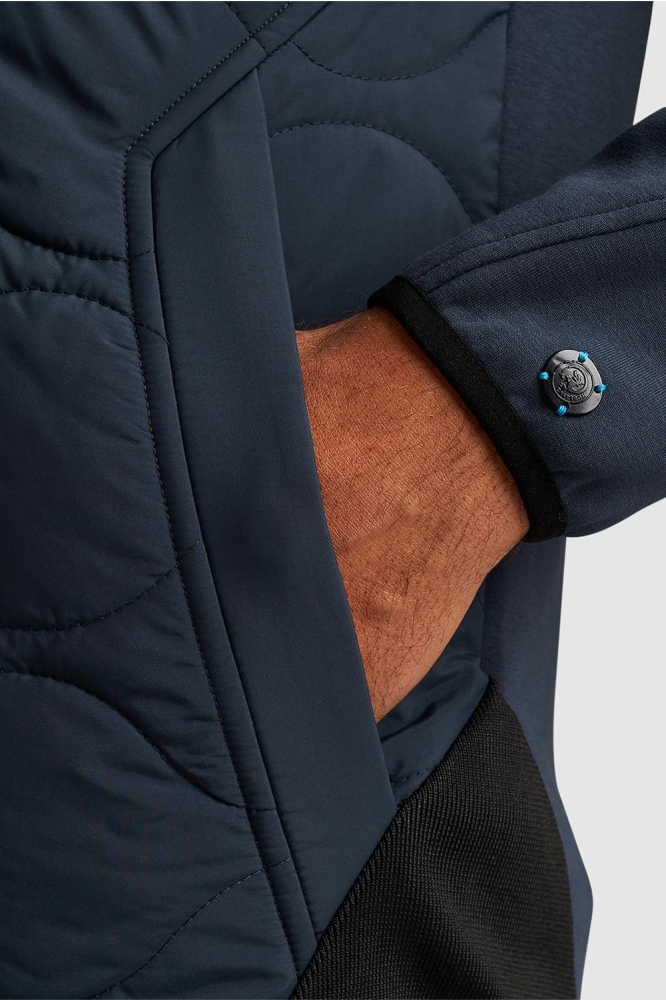 Cast Iron blauwe heren vest | Close up