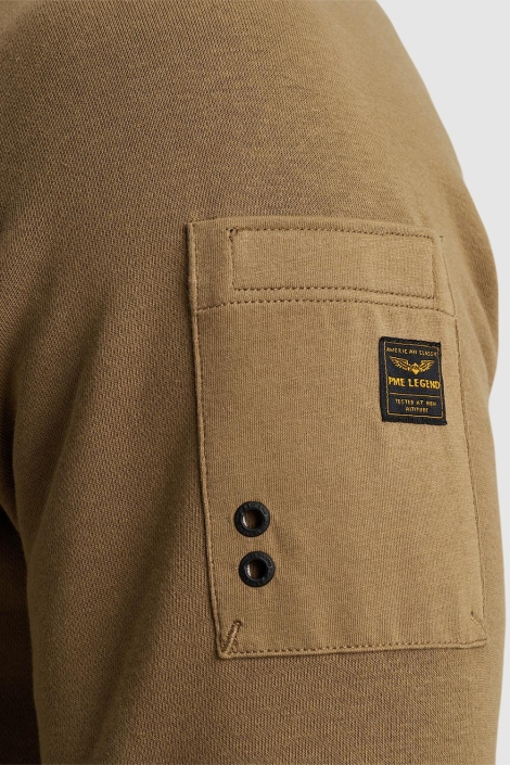 PME legend bruine heren trui | Close up
