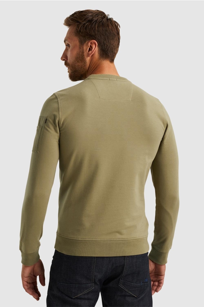 PME legend groene heren t-shirt | Model achteraanzicht