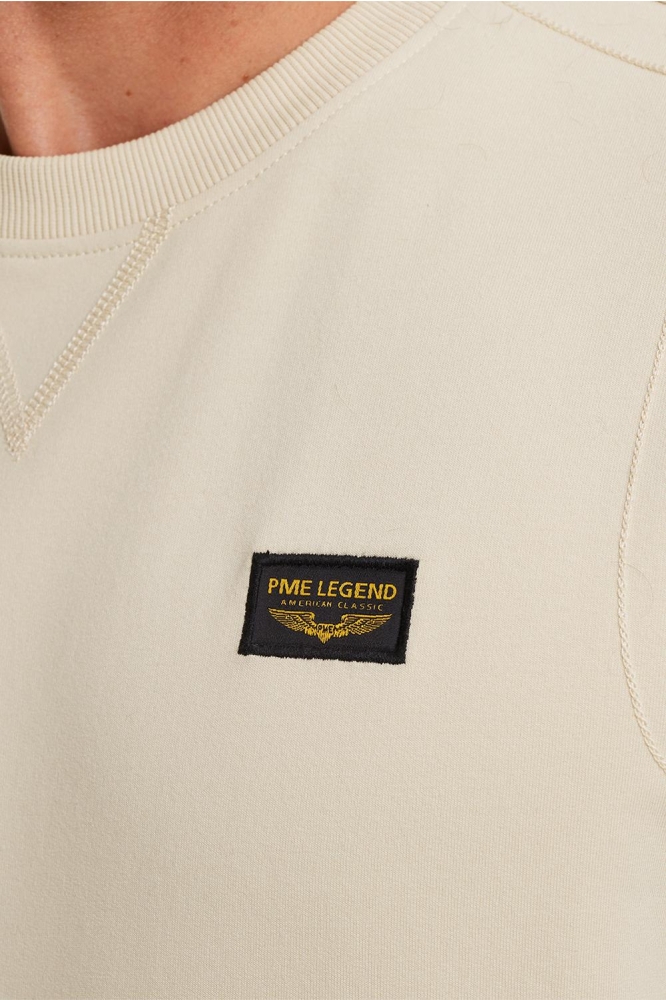 PME legend beige heren t-shirt | Close up
