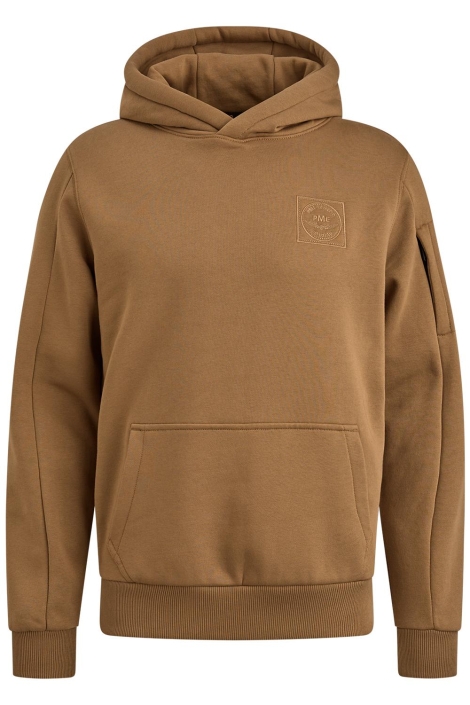 PME legend bruine heren sweater | Vooraanzicht