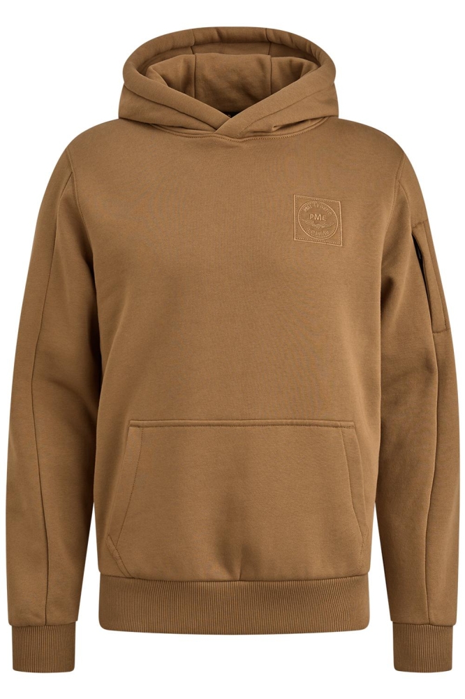 PME legend bruine heren sweater | Vooraanzicht