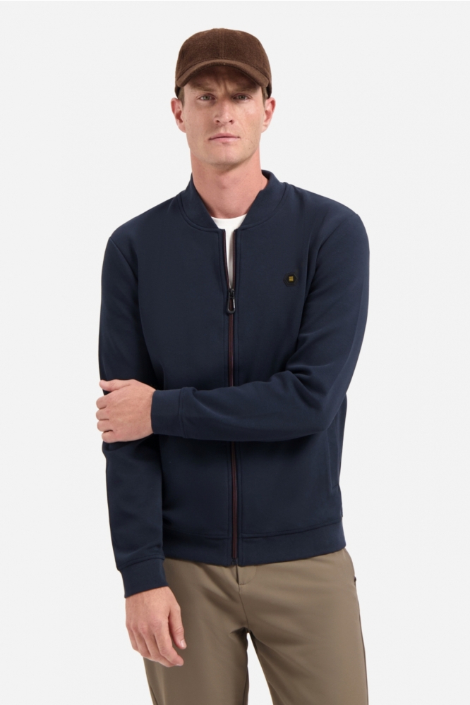 NO-EXCESS blauwe heren vest | Model vooraanzicht