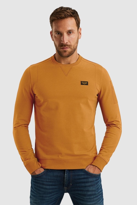 PME legend bruine heren t-shirt | Model vooraanzicht