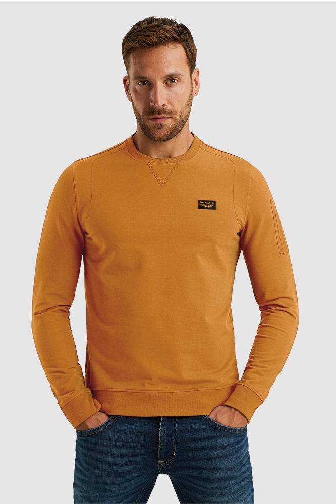 PME legend bruine heren t-shirt | Model vooraanzicht