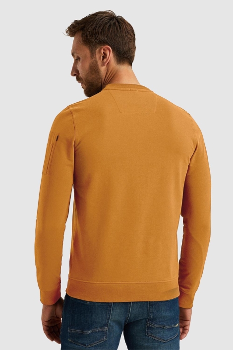 PME legend bruine heren t-shirt | Model achteraanzicht